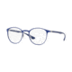 Ray-Ban RX6355 Single Vision Prescription Eyeglasses, 50mm, Gunmetal On Top Matte Blue, RX6355-2996-50-SV