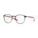Ray-Ban RX6355 Single Vision Prescription Eyeglasses, 50mm, Silver On Top Matte Black, RX6355-2997-50-SV