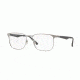 Ray-Ban RX6363 Single Vision Prescription Eyeglasses 2553-54 - Gunmetal Top On Brushed Gunmet Frame