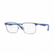 Ray-Ban RX6363 Single Vision Prescription Eyeglasses 2889-52 - Gunmetal Top On Elecrtic Blue Frame