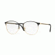Ray-Ban RX6375F Prescription Eyeglasses, 55mm, Gold Top In Black, RX6375F-2890-55-SV