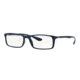 Ray-Ban RX7035 Single Vision Prescription Eyeglasses 5431-54 - Shiny Dark Blue Frame