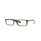 Ray-Ban RX7035 Single Vision Prescription Eyeglasses 5434-54 - Shiny Dark Brown Frame