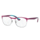 Ray-Ban RY1054 Eyeglass Frames 4071-47 - Silver On Top Matte Violet Frame