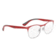 Ray-Ban RY1054 Eyeglass Frames 4072-49 - Silver On Top Matte Red Frame