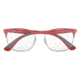 Ray-Ban RY1054 Eyeglass Frames 4072-49 - Silver On Top Matte Red Frame