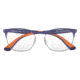Ray-Ban RY1054 Eyeglass Frames 4073-47 - Silver On Top Matte Blue Frame
