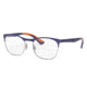 Ray-Ban RY1054 Eyeglass Frames 4073-47 - Silver On Top Matte Blue Frame