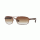 Ray-Ban Bifocal Sunglasses RB3445 with Lined Bi-Focal Rx Prescription Lenses RB3445-012-13-61 - Lens Diameter 61 mm, Frame Color Matte Brown