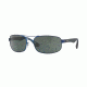 Ray-Ban Bifocal Sunglasses RB3445 with Lined Bi-Focal Rx Prescription Lenses RB3445-027-71-61 - Lens Diameter 61 mm, Frame Color Matte Blue