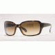 RayBan Highstreet RB4068 Sunglasses with No Line Progressive Rx Prescription Lenses RB4068-710-51-60 - Lens Diameter 60 mm, Frame Color Light Havana
