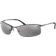 Ray-Ban Top Bar Sunglasses RB3183 004-82-6315 - Gunmetal Frame / Polarized Gray Mirror Silver Grad. Lenses