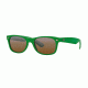 Ray-Ban Wayfarer RB2132 Sunglasses 60683K-52 - Shiny Green Frame, Brown Mirror Gradient Silver Lenses