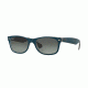 Ray-Ban Wayfarer RB2132 Sunglasses 619171-52 - Top Mt Petroleum On Grey Frame, Light Grey Gradient Dark Grey Lenses