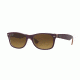 Ray-Ban Wayfarer RB2132 Sunglasses 619285-52 - Top Matte Violet On Orange Frame, Light Brown Gradient Dark Brow Lenses