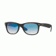 Ray-Ban Wayfarer RB2132 Sunglasses 62423F-52 - Black/top Black Alcantara Frame, Blue Gradient Lenses