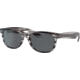Ray-Ban Wayfarer RB2132 Sunglasses, Striped Grey Havana, 55, RB2132-6430B1-55