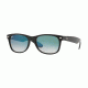 Ray-Ban Wayfarer RB2132 Sunglasses 901/3A-52 - Black Frame, Clear Gradient Green Lenses