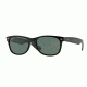 Ray-Ban Wayfarer RB2132 Sunglasses 901/58-58 - Black Frame, Crystal Green Polarized Lenses