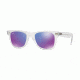 Ray-Ban WAYFARER RB4340 Sunglasses 646/1M-50 - Matte Trasparent Frame, Grey Mirror Purple Lenses