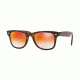 Ray-Ban WAYFARER RB4340 Sunglasses 710/4W-50 - Havana Frame, Grey Gradient Brown Mirror Red Lenses