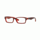 Ray-Ban Youth RY1530 Eyeglass Frames 3664-48 - Top Red On Red Fluo Frame