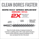 Real Avid Bore-Max Speed Brushes Multi-Cal Pack, Grey, Medium, AVBMSBS