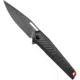 Real Avid RAV-5 Folding Knife, 3.4in, 8Cr13MoV, Titanium Drop Point Plain Blade, Black Carbon Fiber Aluminum Handle, AVRAV5