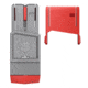 Real Avid Smart-Fit AR-15 Vise Block w/AR-10 Sleeve, Grey/Red, Medium, AV1015SFVB