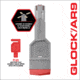 Real Avid Smart-Fit AR-9 Vise Block, Grey/Red, AVGLOCKSFVB