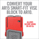Real Avid Smart-Fit Vise Block Sleeve for AR10, Red, Small, AVAR10SFVBS