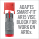 Real Avid Smart-Fit Vise Block Sleeve for AR10, Red, Small, AVAR10SFVBS