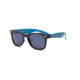 Real Kids Shades Black Square Frame/Neon Blue Temples Polycarbonate Frame with Blue Mirror Lens 10+, Unisex 10SWGBKBL