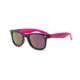 Real Kids Shades Black Square Frame/Neon Pink Temples Polycarbonate Frame with Pink Mirror Lens 10+, Unisex 10SWGBKPK