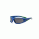 Real Kids Shades Royal/Green Double Injection Flex Fit Frame with PC Smoke Lens 4+, Boys 4BOLRYGR