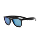 Real Kids Shades Unbreakable Waverunner FlexFit Sunglasses, Black Frame with Blue White Revo Lens, Young Adult 10WAVBKWBR