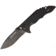 Real Steel E77 All Black Folding Knife,3.25in,8Cr13MoV Steel,Standard Edge,Drop Point,Black Stonewash,Black,G10 Handle RS5111