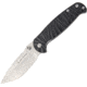 Real Steel H6 Black Satin Folding Knife,3.75in,Sandvik 14C28N Steel,Satin,Black,G10 Handle RS7785
