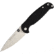 Real Steel H6 Elegance Linerlock Black Folding Knife,3.75in,Standard Edge,Satin,Black,G10 Handle RS7613