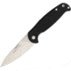 Real Steel H6 Free Linerlock Satin Folding Knife,3.75in,Standard Edge,Satin,Black,G10 Handle RS7621