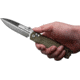 Real Steel Muninn Micarta Folding Knife, 4.5in Closed, 3.63in Satin VG-10 SS Blade, Green Canvas Micarta Handle, 7751GM