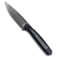 Real Steel Dex Fixed Blade Knife, 3.15in, Bohler M390 Stainless Steel, Drop Point Blade, Carbon Fiber, G-10, Black/Blue Handle, Black/Blue/Silver, 7.09 inch, BHQ-221770