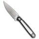 Real Steel Dex Fixed Blade Knife, 3.15in, Bohler M390 Stainless Steel, Drop Point Blade, Carbon Fiber, G-10, Black/White Handle, Black/White/Silver, 7.09 inch, BHQ-221772