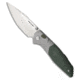 Real Steel Real Steel Hoeft Button Lock Knife Green Micarta 3.3" Satin, Green, CPM S35VN, adult, BHQ-210383