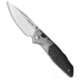Real Steel Real Steel Hoeft Button Lock Knife Shred Carbon Fiber 3.3" Satin, Black, CPM S35VN, adult, BHQ-212969
