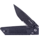 Real Steel Sacra TAC Folding Knife, 3in, Steel, Serrated, Tanto, G10 Handle, Black, 7713B
