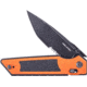 Real Steel Sacra TAC Folding Knife, 3in, Steel, Serrated, Tanto, G10 Handle, Orange, 7713OB