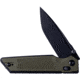 Real Steel Sacra TAC Folding Knife, 3in, Steel, Tanto, G10 Handle, OD Green, 7712G