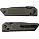 Real Steel Sacra TAC Folding Knife, 3in, Steel, Tanto, G10 Handle, OD Green, 7712G