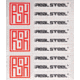 Real Steel Sticker Sheet, Contains 12 Stickers, RSS